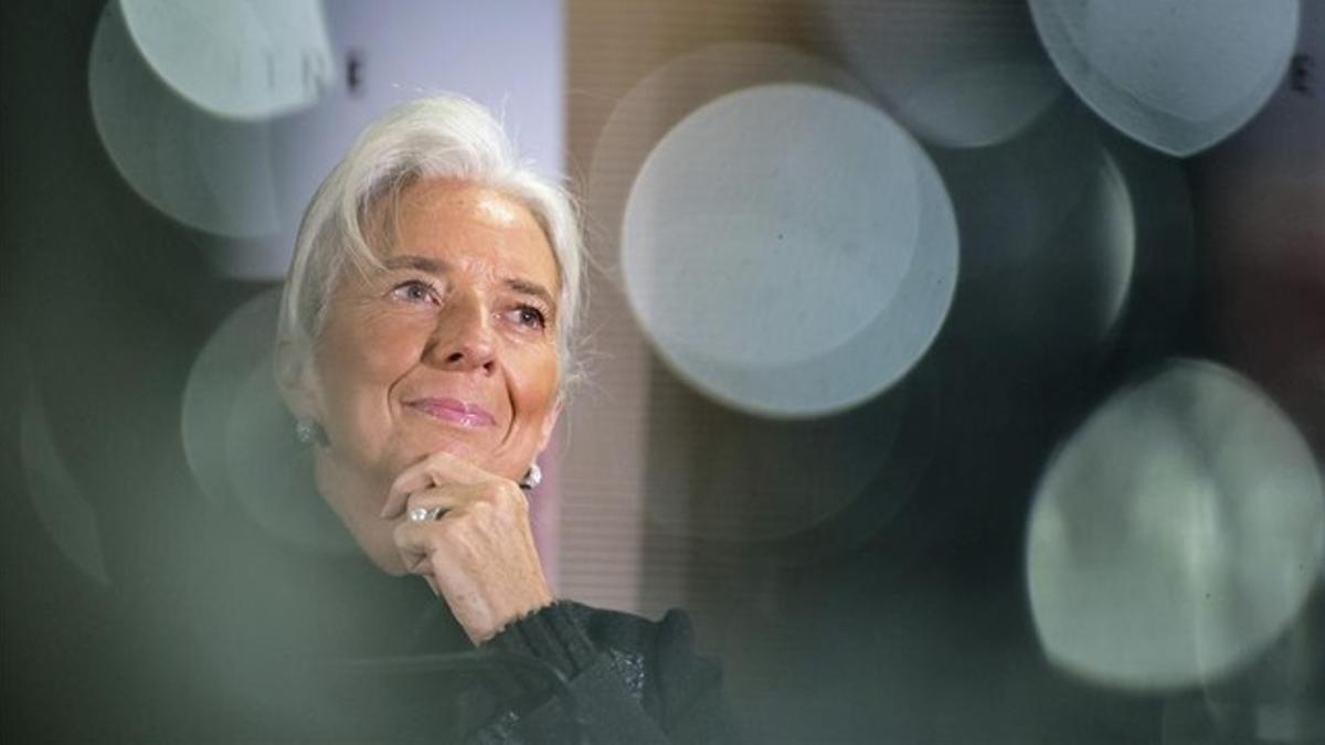 Christine Lagarde, este martes, en Bruselas.