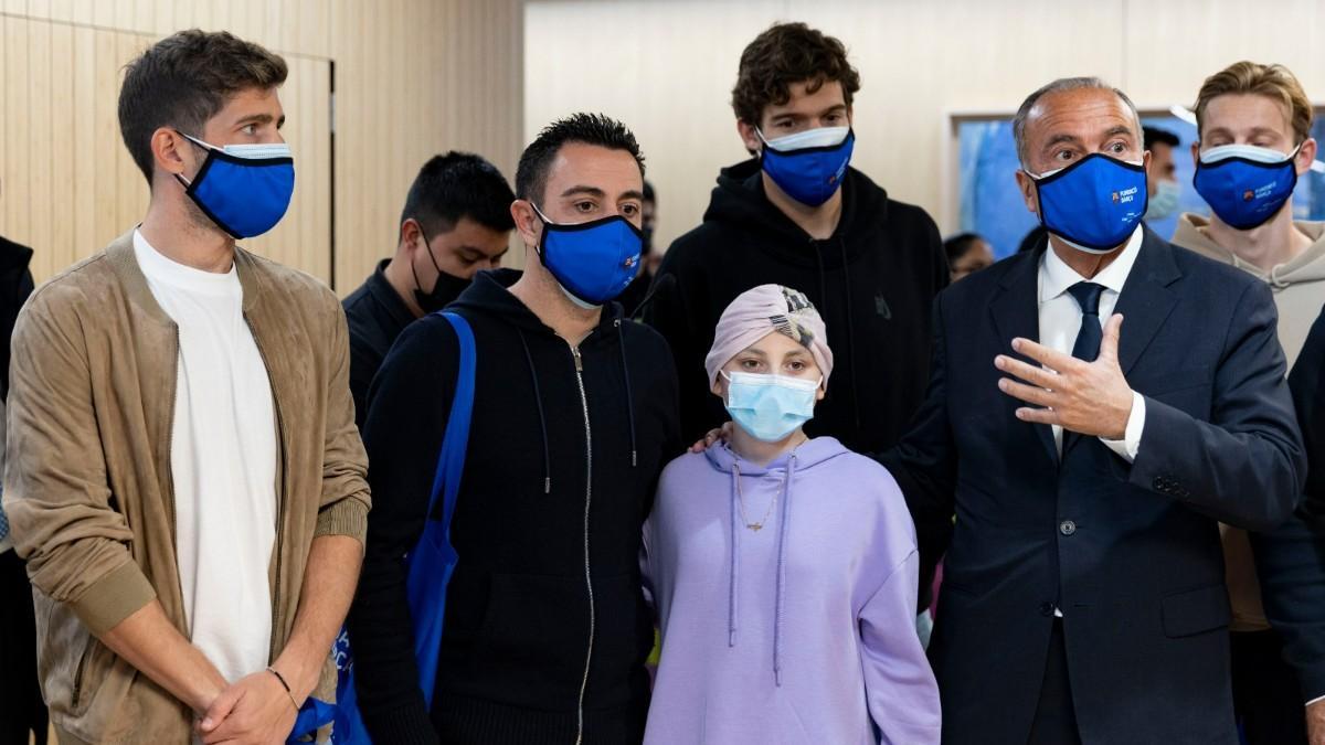 El Barça recuperó la visita a los hospitales