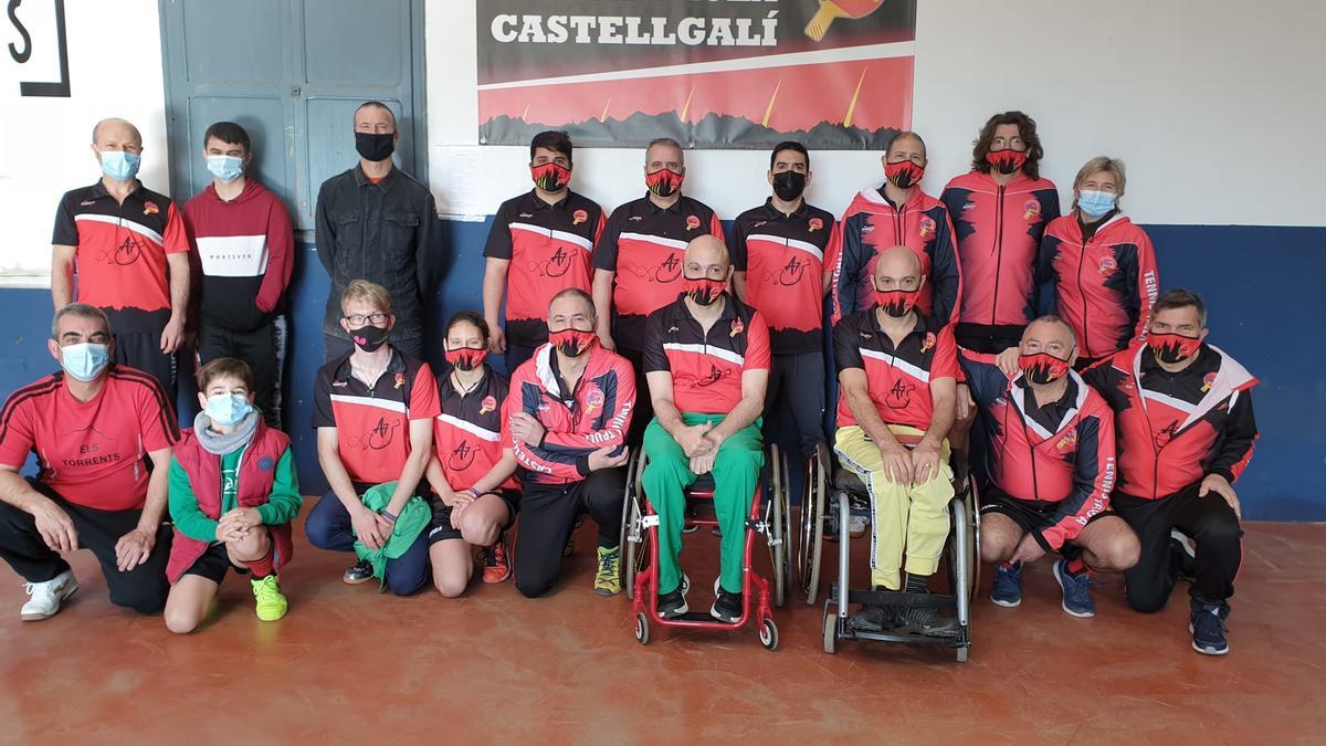 Jugadors dels diferents equips del CTT Castellgalí