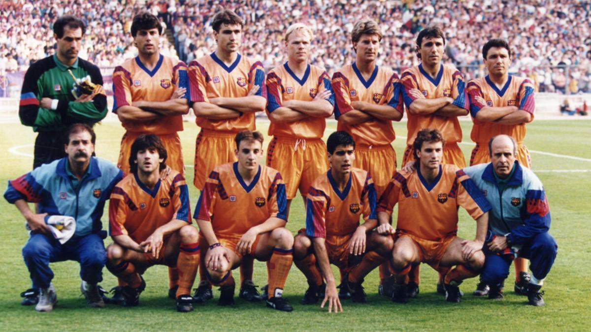 El equipo del FC Barcelona que ganó la primera Copa de Europa el 20 de mayo de 1992. Derrotó en la final de Wembley a la Sampdoria en la prórroga