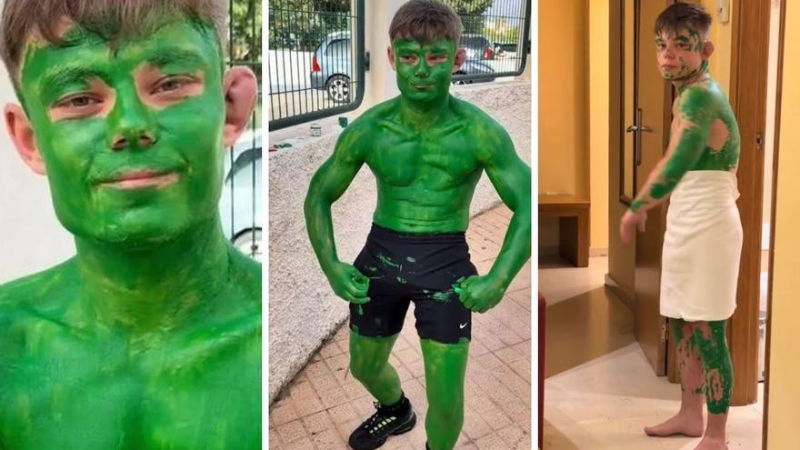 El turista británico que quiso ser Hulk en Benidorm y terminó tres días verde: el vídeo arrasa en TikTok