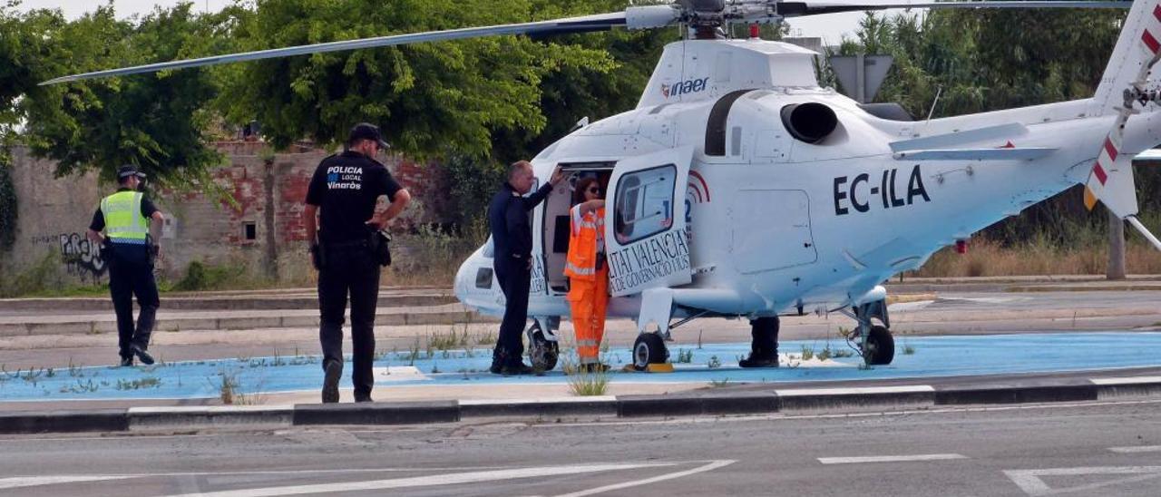 Un helicóptero de Inaer que presta servicios del 112 de la Generalitat.