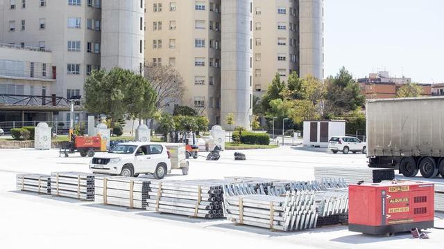 Gabriela Bravo afirma que la infraestructura del hospital de campaña de Alicante estará lista el 10 de abril