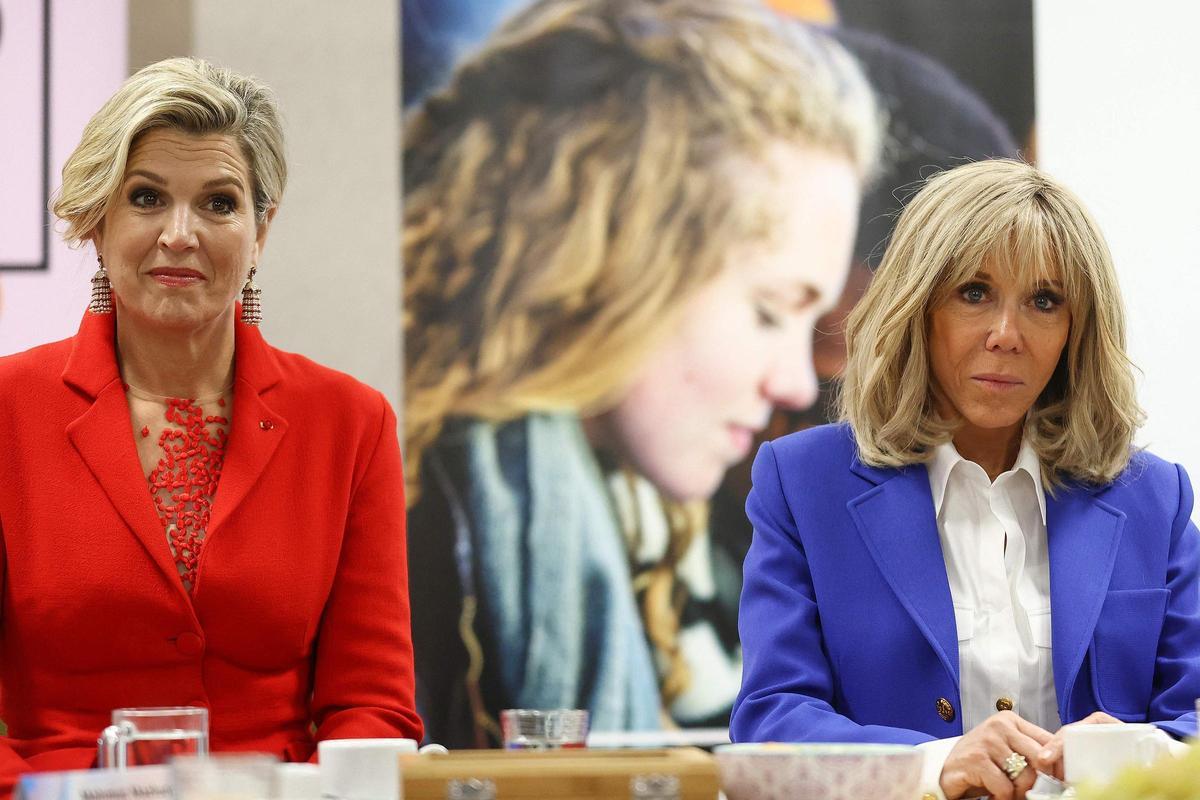 Máxima de Holanda y Brigitte Macron, juntas en un acto por la salud mental