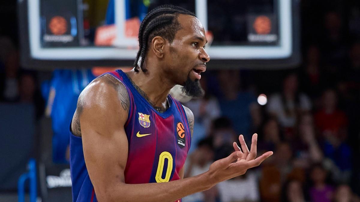 Kevin Punter, en un partido de Euroliga con el Barça