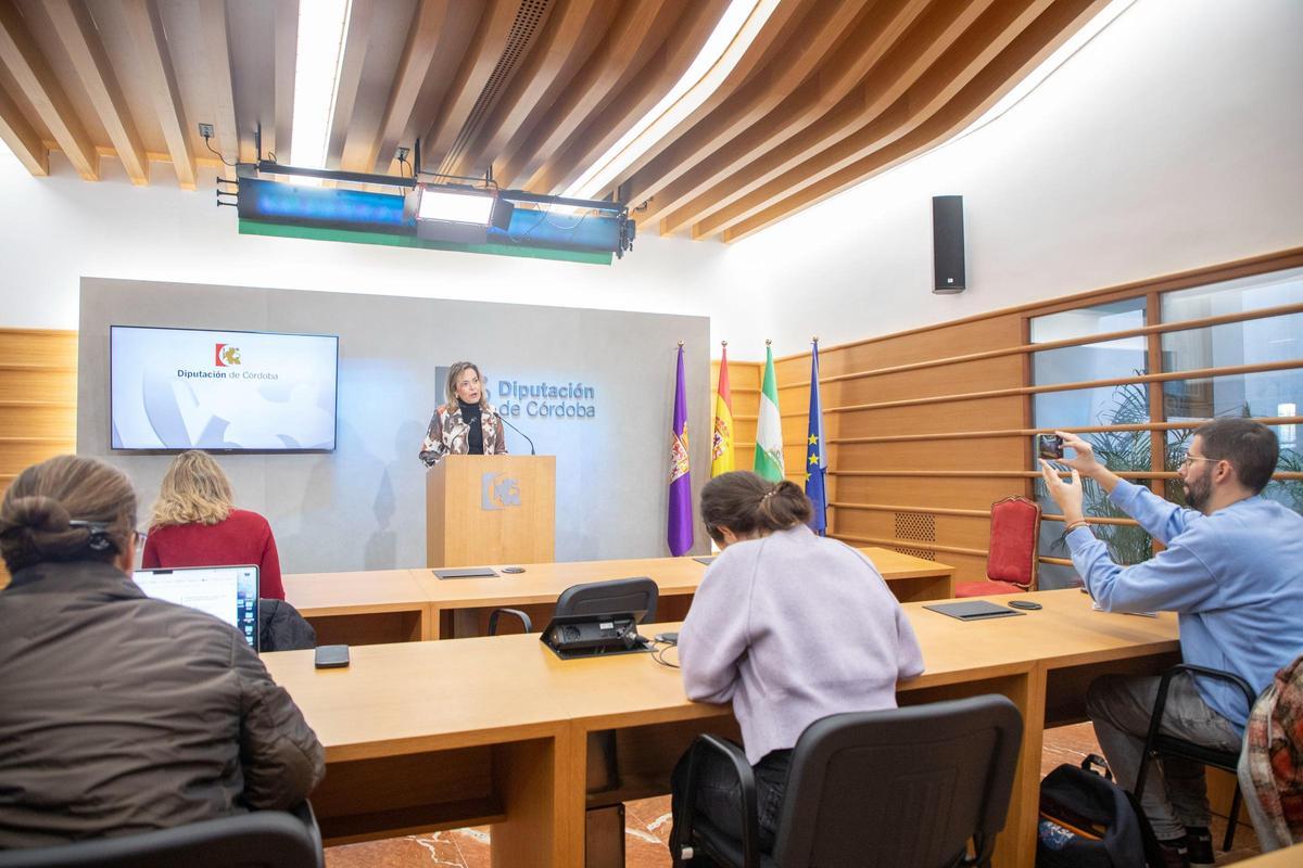 Auxiliadora Moreno, durante la rueda de prensa.