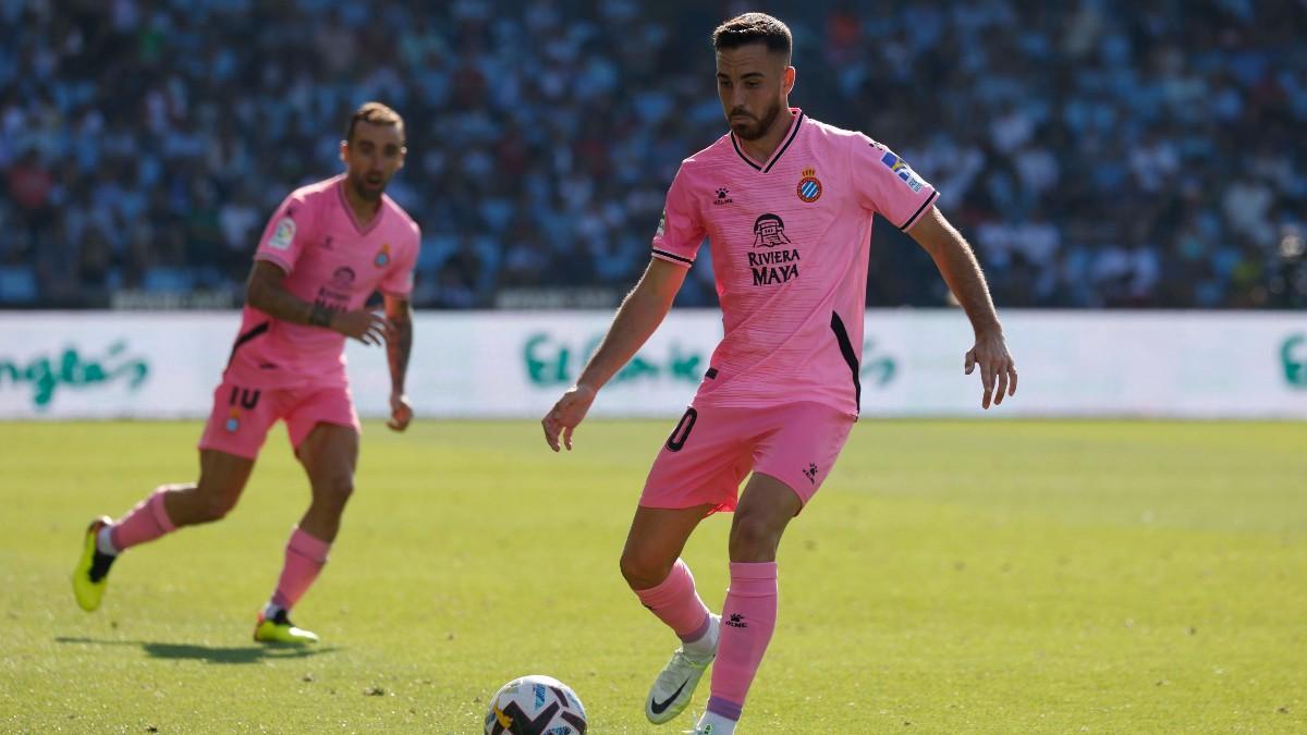 Edu Expósito, en un partido con el Espanyol