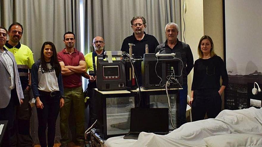 Antonio Laso,José Andrade, María Sánchez, Víctor Arcilla, Petru Bejenariu, Paul Gerard, Pedro Diéguez y Marcia Oliveira, en el hotel.