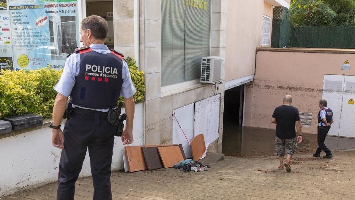 Local donde dormía el fallecido en las inundaciones de Platja d'Aro.