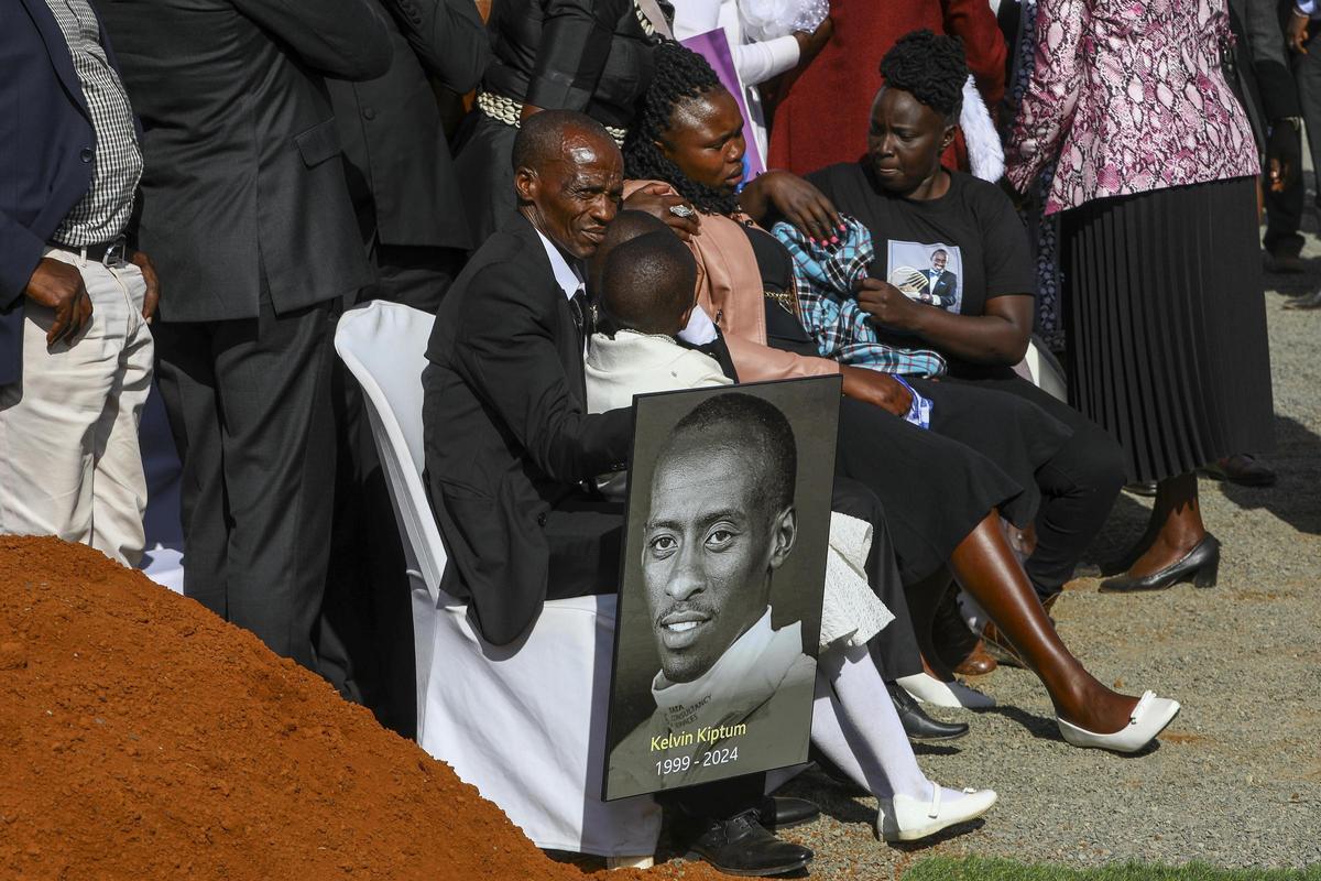 Funeral de Kelvin Kiptum en Kenia.