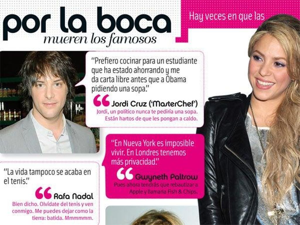 Por la boca mueren los famosos
