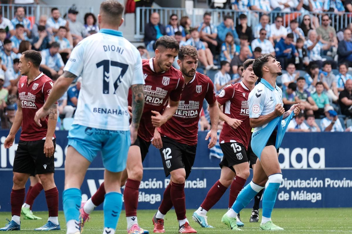 El Mérida también se adelantó frente al Málaga CF.