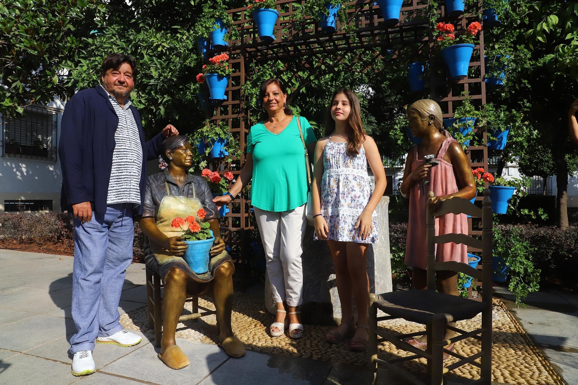 Inauguración del nuevo conjunto escultórico de homenaje a los Patios de Córdoba, obra de Juan Manuel Belmonte