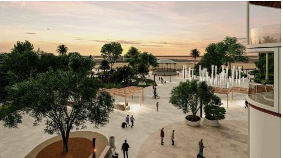 Recreación del aspecto final del parque cuando se vaya a renovar