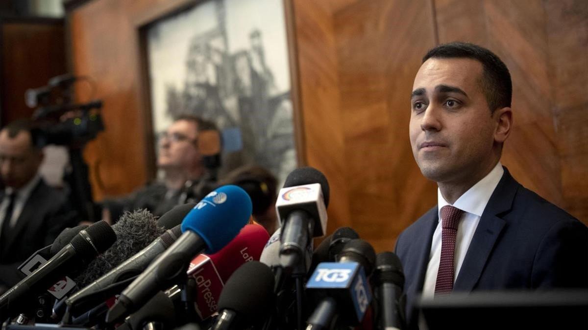 El vicepresidente de Italia y líder del Movimiento 5 Estrellas, Luigui di Maio.