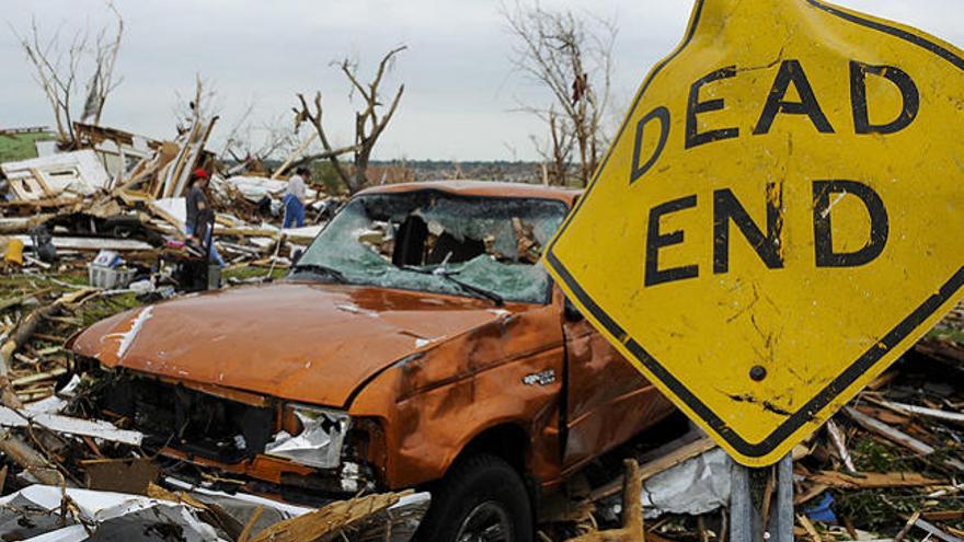 Imagen tras el paso de un tornado en Joplin (Misuri), en 2011.