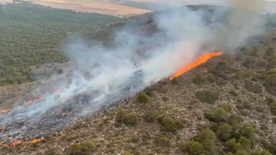 Incendio en la Sierra de la Serrata de Caravaca de la Cruz
