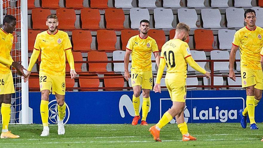 Decepció gironina després d&#039;un gol.