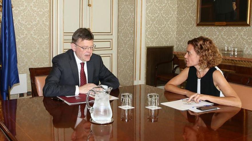 Puig y la ministra Meritxell Batet, durante su encuentro ayer en Madrid.