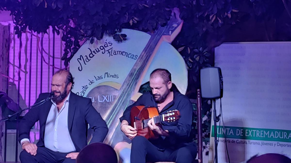 Miguel de Tena, durante su actuación en el Festival de Cante de las Minas de La Unión