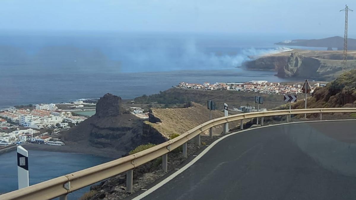 Conato de incendio entre Agaete y Gáldar