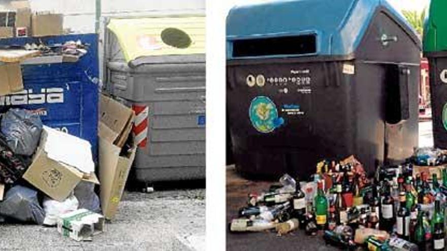 Müll, so weit das Auge reicht in Palma. Die Bilder aus verschiedenen Vierteln der Stadt sind keine Fotomontagen.