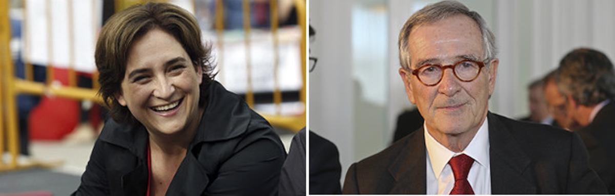 La candidata a l’alcaldia de Barcelona, Ada Colau, i l’alcalde Xavier Trias. La candidata a l’alcaldia de Barcelona, Ada Colau, i l’alcalde Xavier Trias.