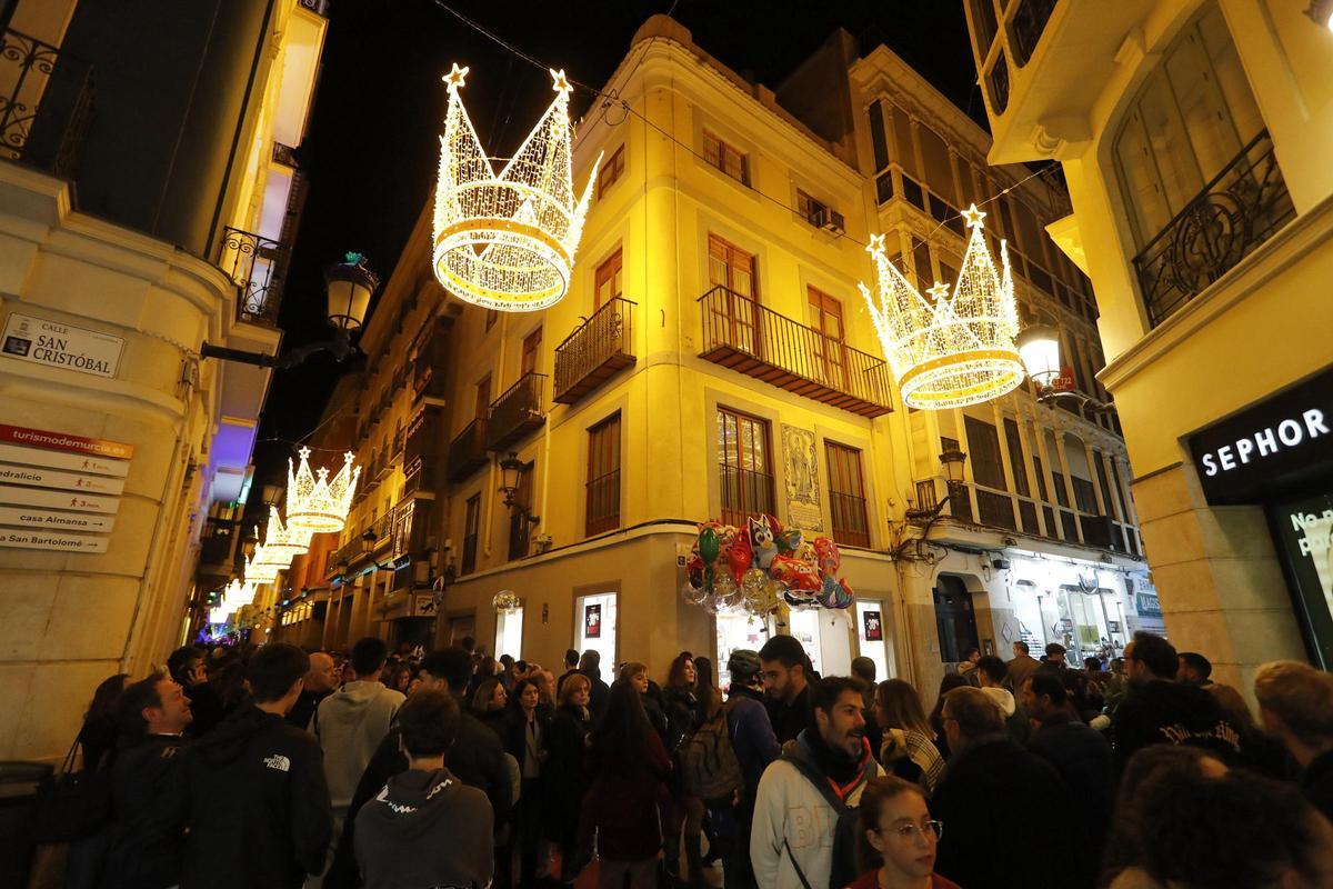 Encendido de las luces de Navidad en Murcia