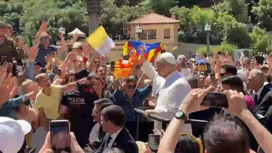 Vídeo: Així ha estat l'arribada del Papa Lleó XlV a Montserrat
