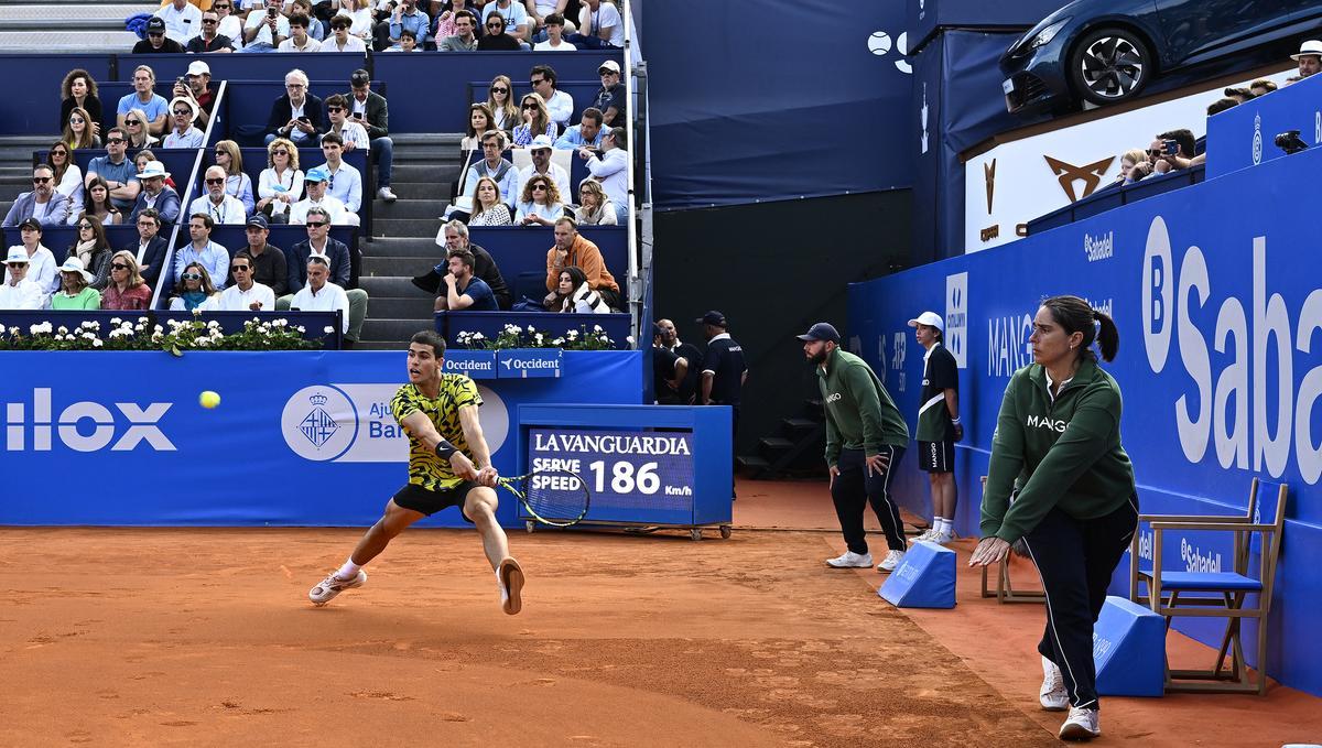 Carlitos Alcaraz en la final del Barcelona Open para repetir título