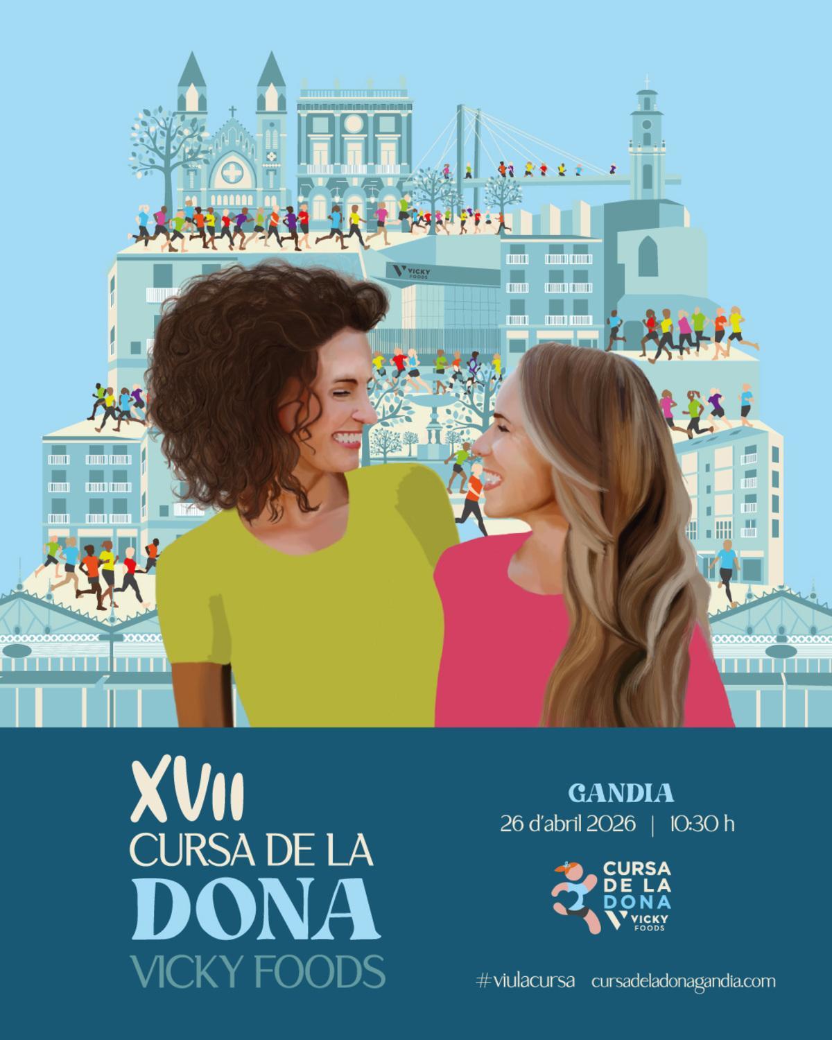El cartel de la Cursa de la Dona de Gandia 2026