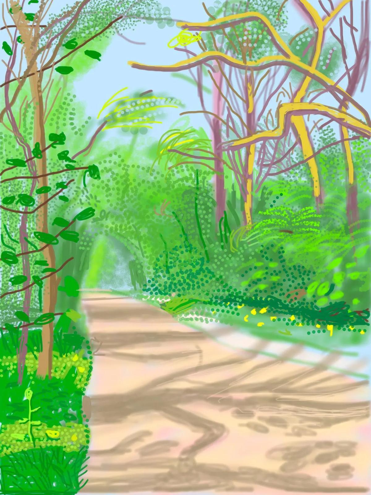 0325 The Arrival of Spring in Woldgate 25 april, de David Hockney.