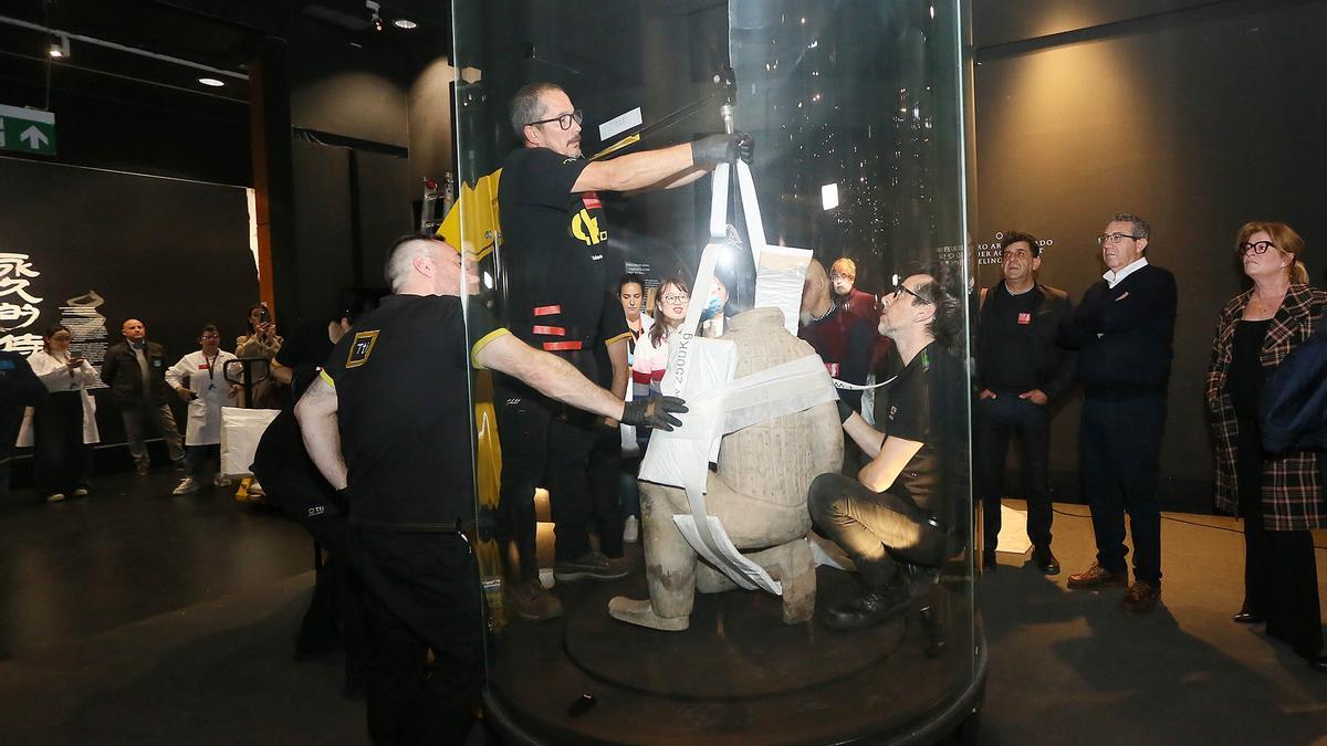 Desmontaje de la exposicion de los guerreros de Xi'an en el MARQ