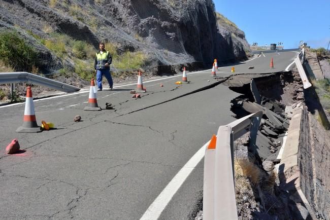 El Cabildo vuelve a cerrar la carretera entre La Aldea y El Risco