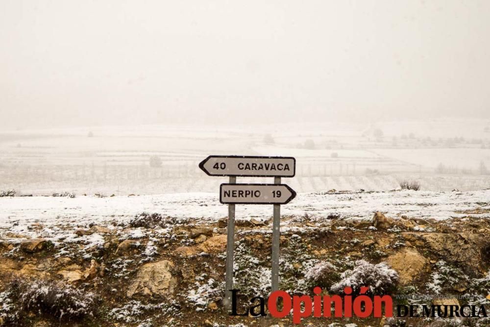 Nieve en las pedanías altas del Noroeste