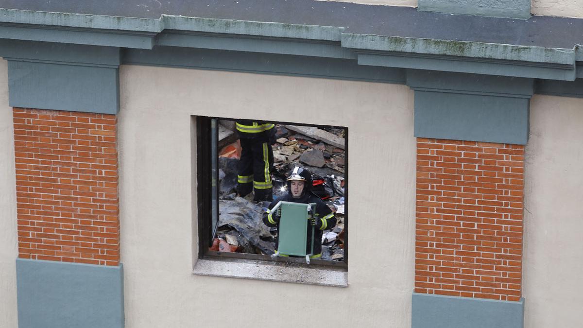 Derrumbe en el interior del colegio San Vicente de Paul