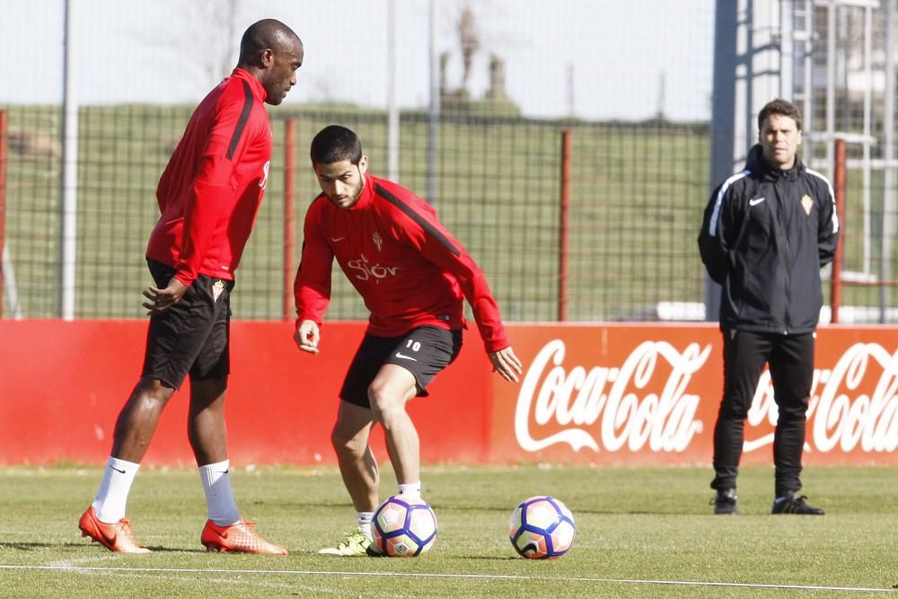 Entrenamiento del Sporting 27/03/2017