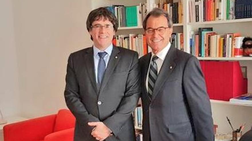 Puigdemont i Mas, el 12 d&#039;abril passat a Berlín.