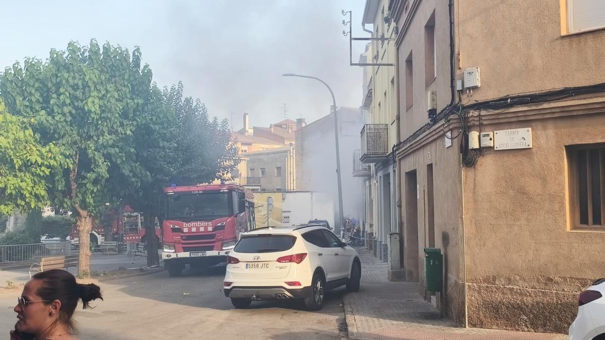 Incendi en un garatge, a Sant Joan de Vilatorrada