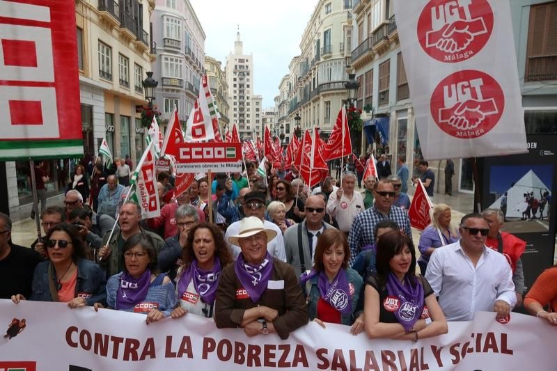 Manifestación del Primero de Mayo en Málaga