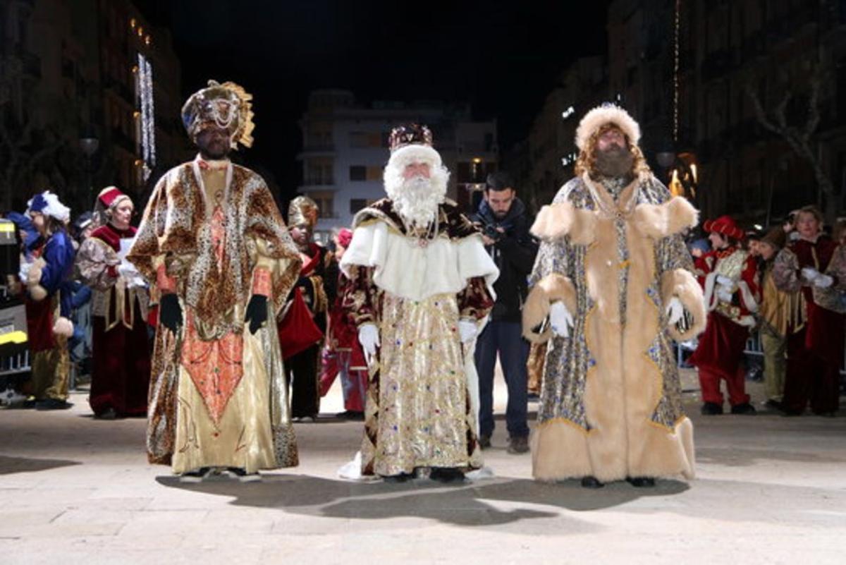 Los Reyes Magos, en una cabalgata del 2020.