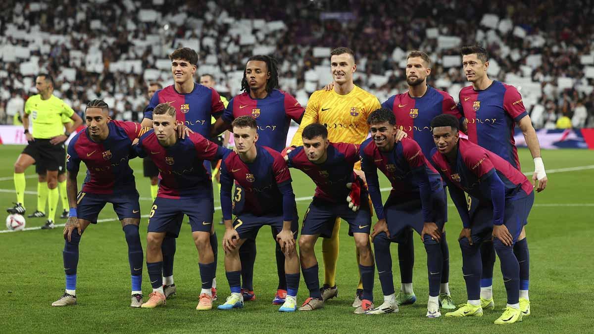El once inicial que presentó Flick en el Santiago Bernabéu