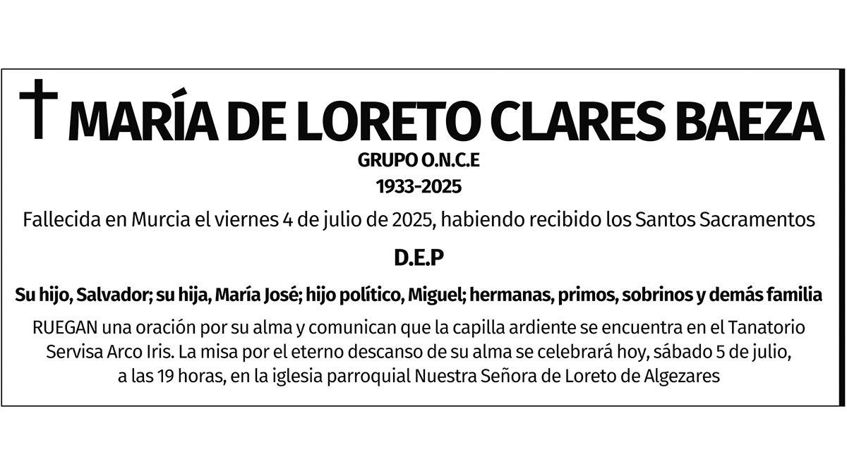 Dª María de Loreto Clares Baeza