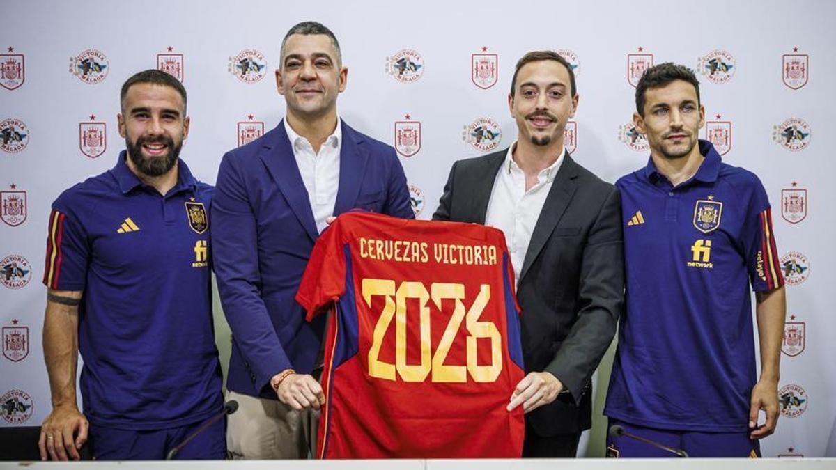 Acto de renovación del acuerdo con Cervezas Victoria como cerveza oficial de la selección española.