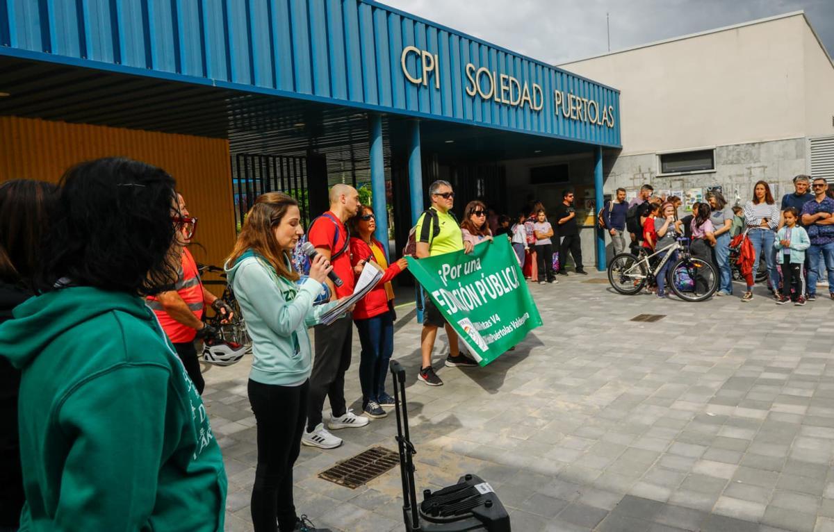Biciletada en el CEIP Soledad Puértolas.