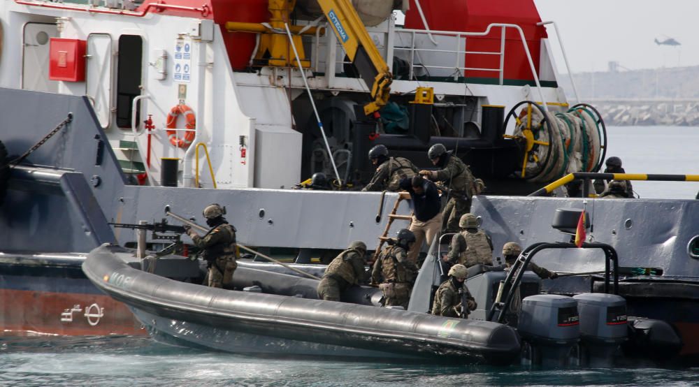 El Rey Felipe VI sigue desde Alicante varias maniobras del Mando de Operaciones Especiales