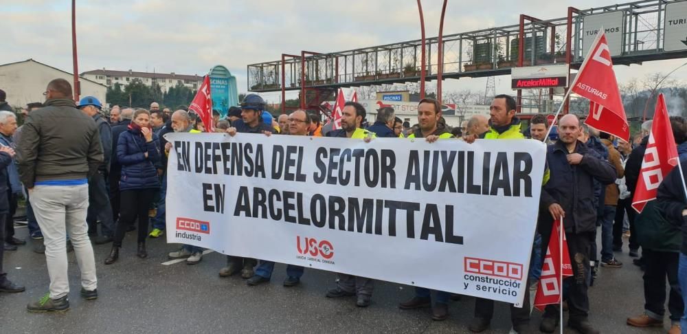 Protesta de los empleados de las auxiliares de Arc