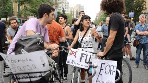 Protesta en contra de la Fórmula 1