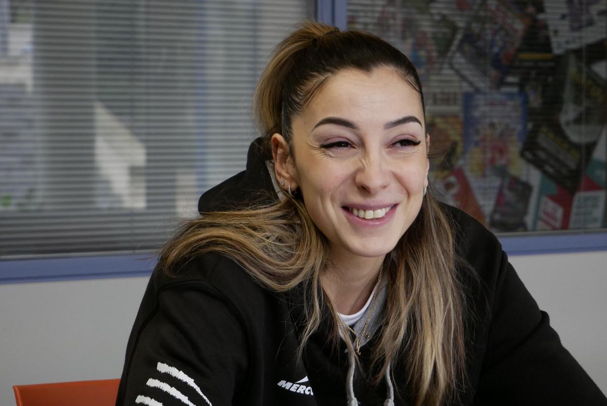 Mariona, durante una entrevista con este diario