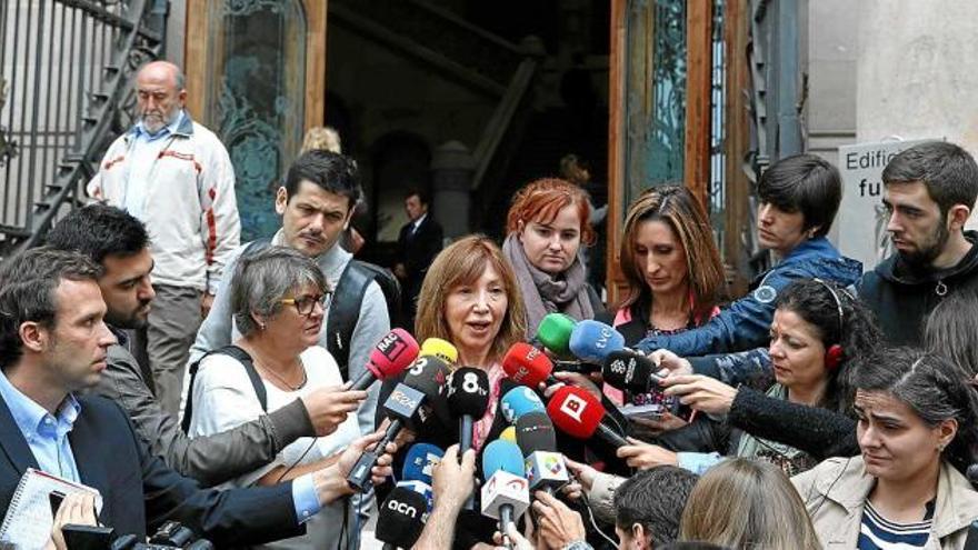 Agenjo després de declarar, ahir, davant del Tribunal Superior de Justícia de Catalunya